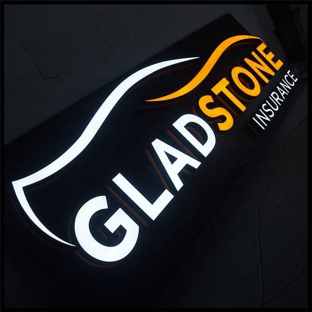 Glad Stone Insurance 3D Frontlit Letters Metal Led Sign