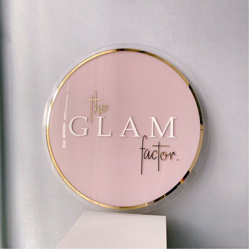 Glam Factor Acrylic Business Logo Sign - Shineneon