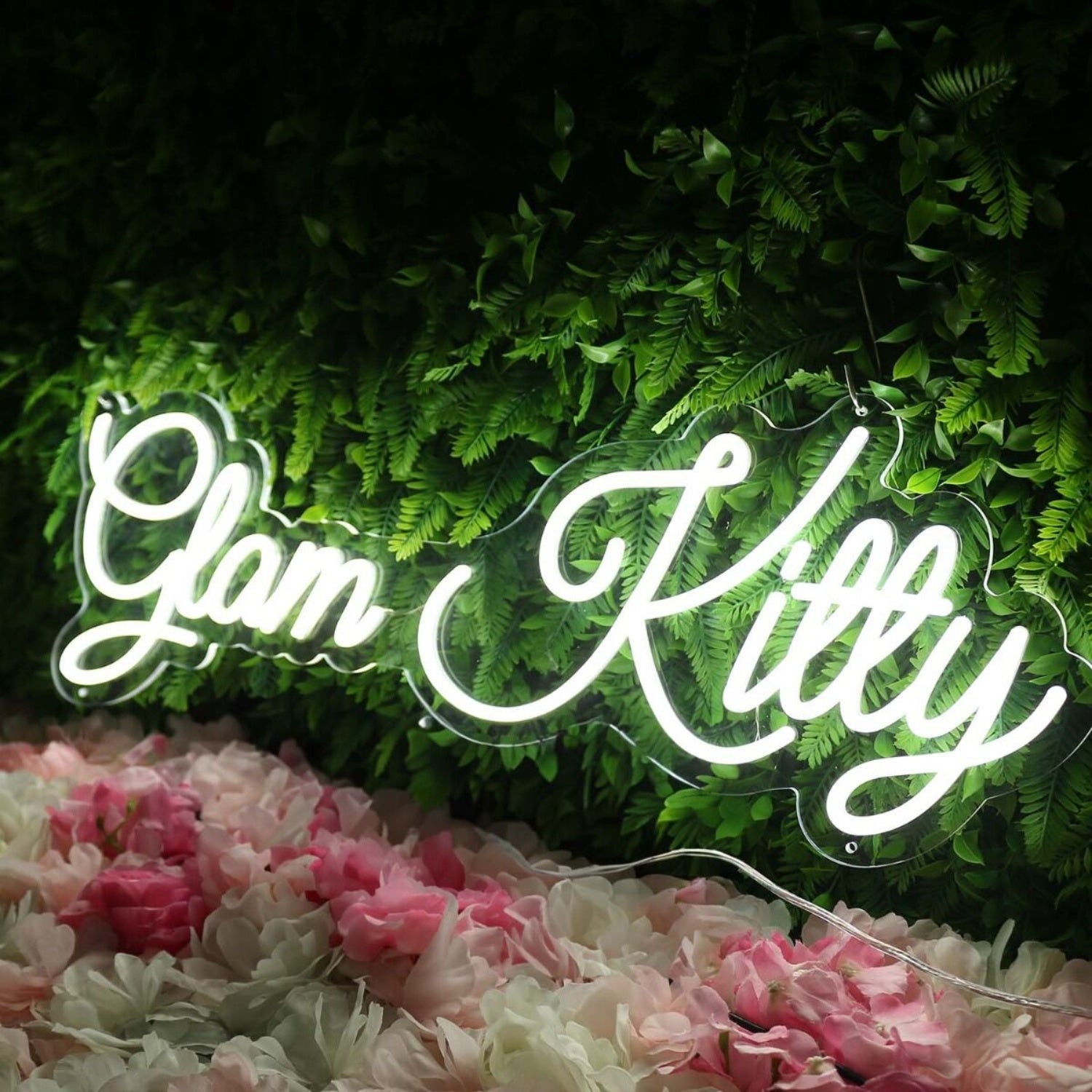 Glam Kitty White Led Neon Sign - Shineneon