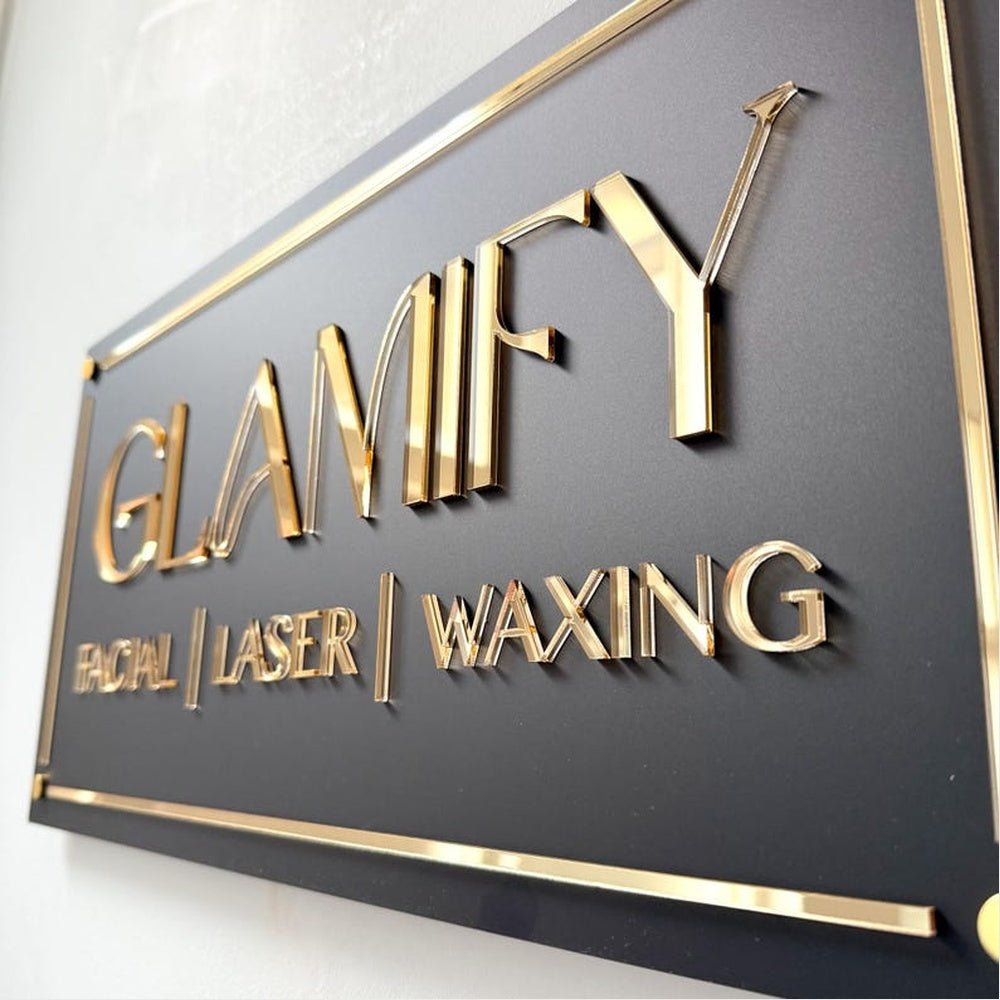 Glamify Facial Studio Acrylic Business Logo Sign - Shineneon