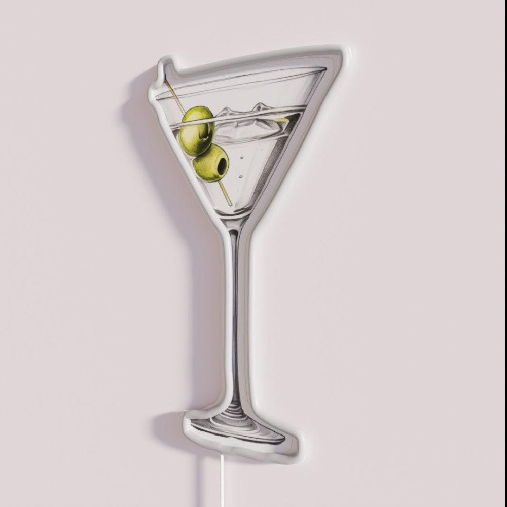 Glass Martini Cocktail Elegance Rgb Led Neon Sign - Shineneon