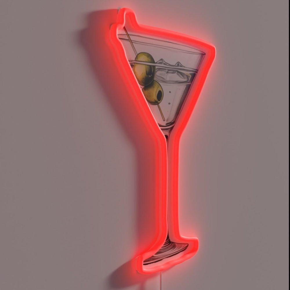 Glass Martini Cocktail Elegance Rgb Led Neon Sign - Shineneon