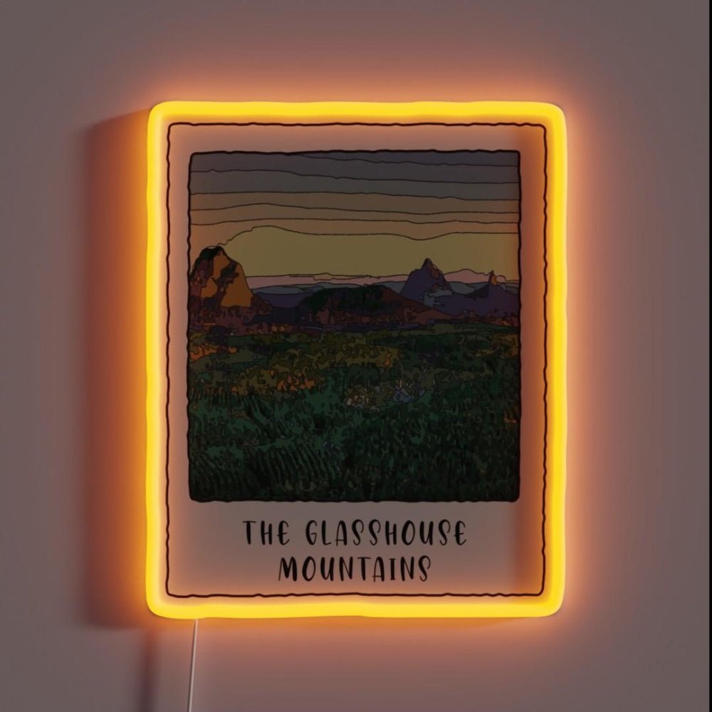 Glasshouse Mountains Design Rgb Led Neon Sign - Shineneon
