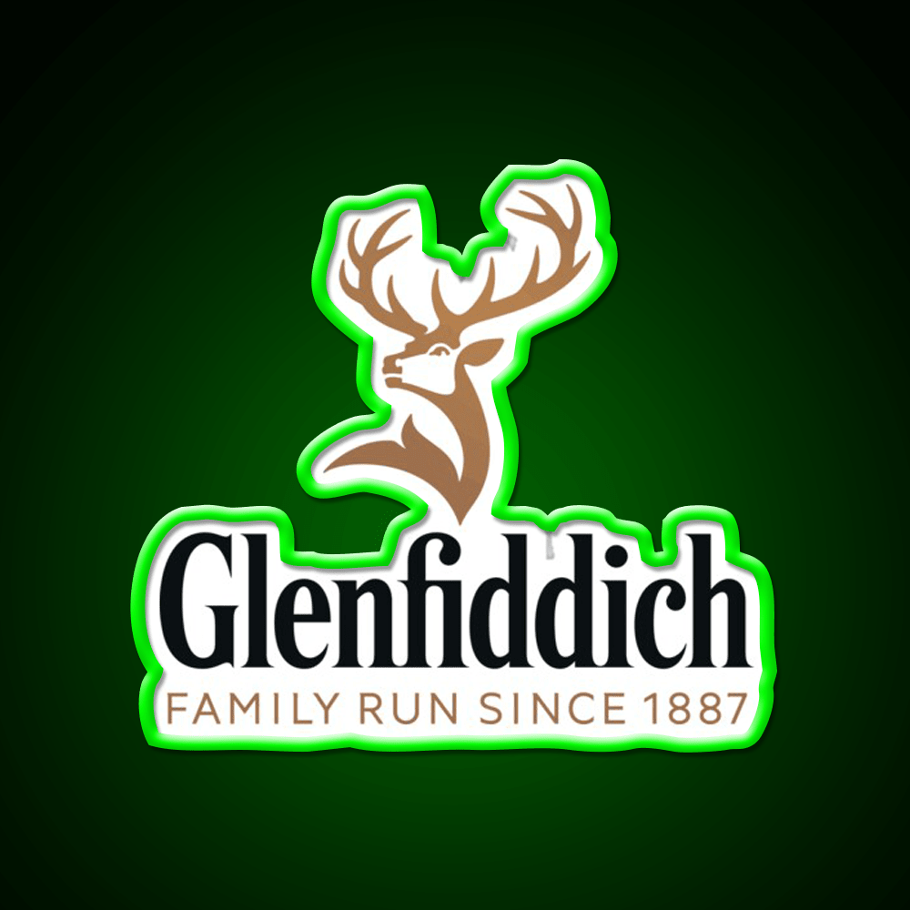 Glenfiddich Distillery Whiskey Drink Bar Led Neon Sign Rgb Color - Shineneon