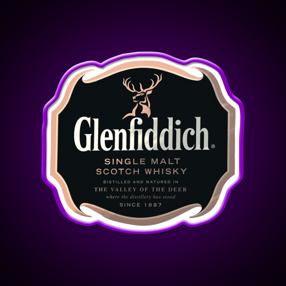 Glenfiddich Distillery Whiskey Drink Bar Led Neon Sign Wall Art Rgb Color - Shineneon