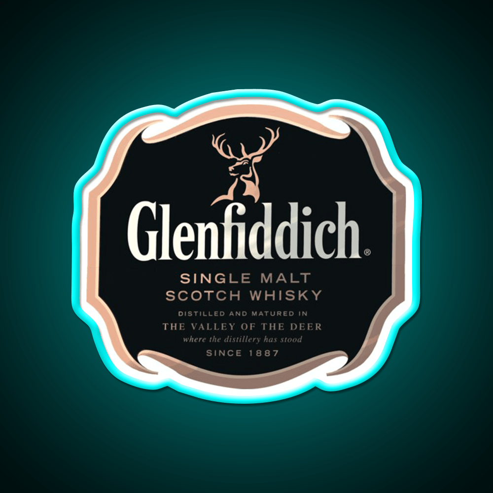 Glenfiddich Distillery Whiskey Drink Bar Led Neon Sign Wall Art Rgb Color - Shineneon