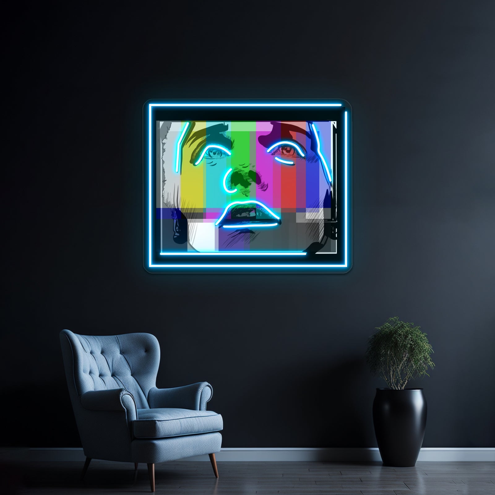 Glitch Pop Artwork Neon Led Signs