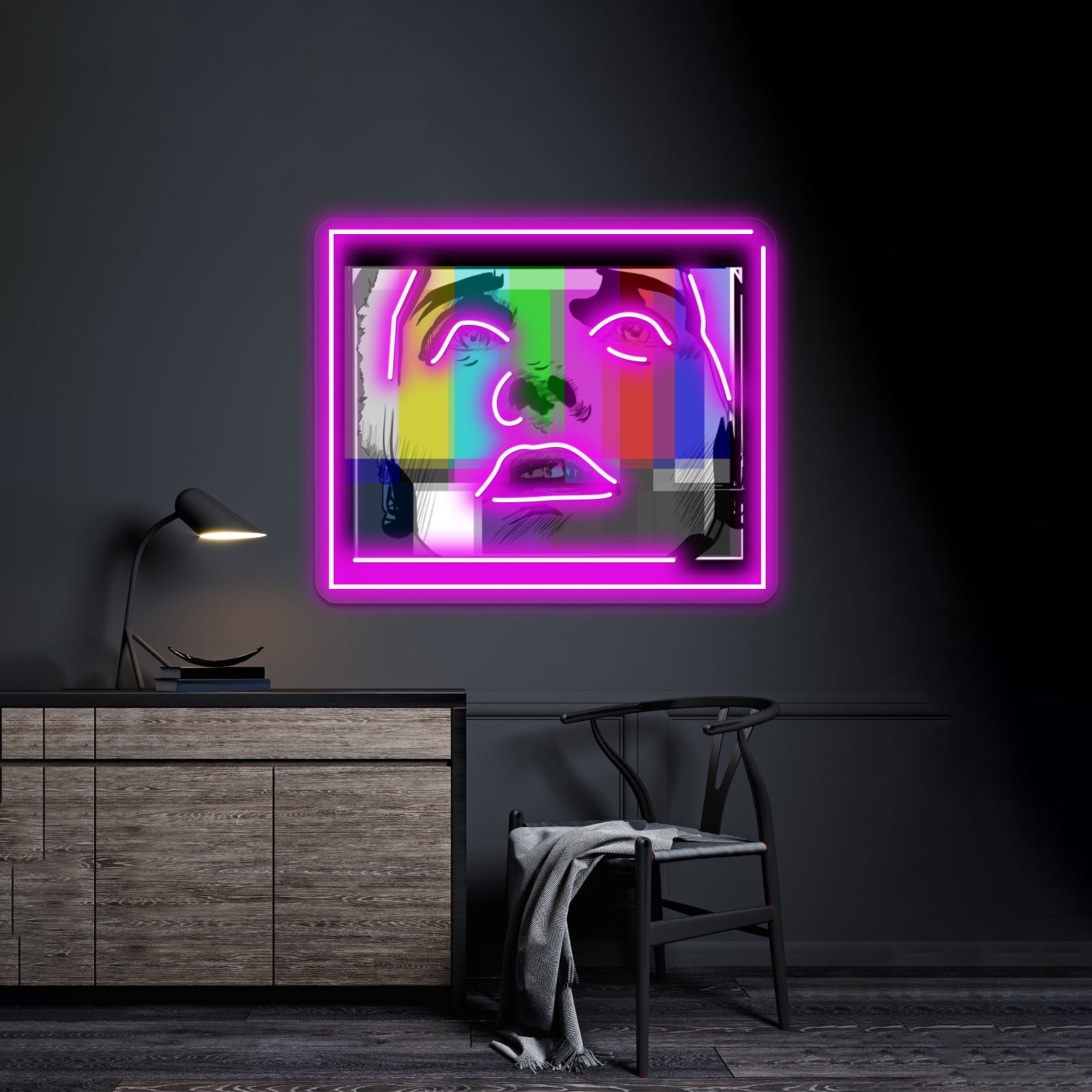 Glitch Pop Artwork Neon Led Signs