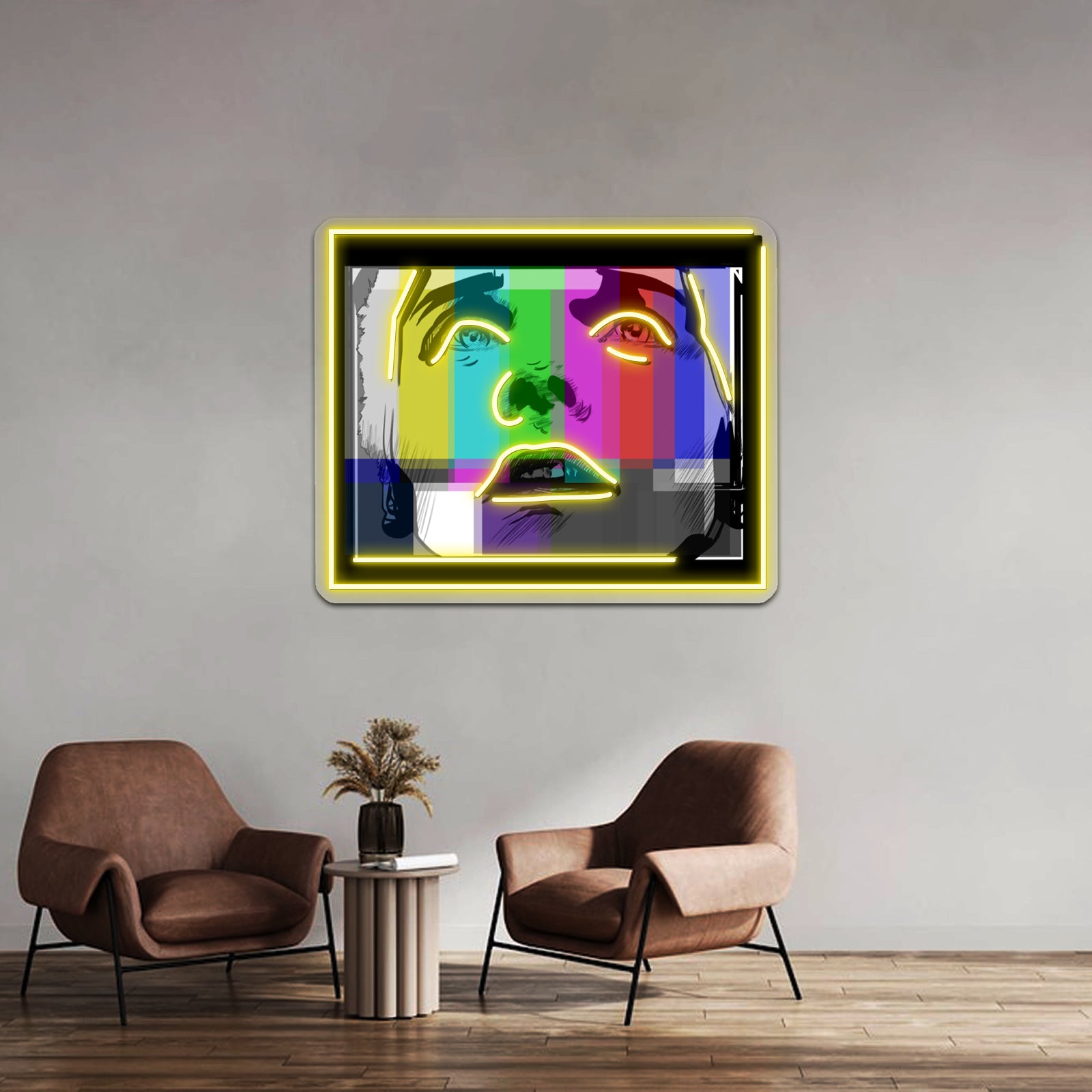 Glitch Pop Artwork Neon Led Signs