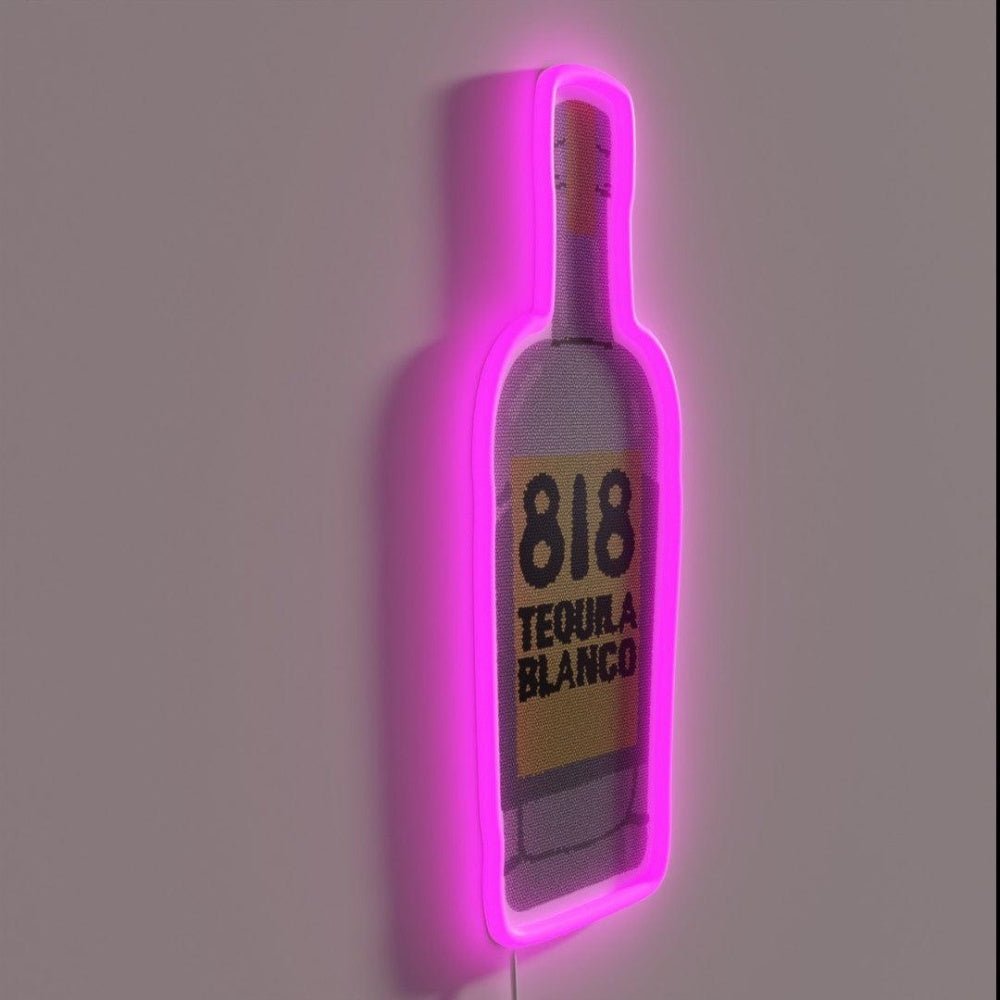 Glitter 818 Tequila Bottle Rgb Led Neon Sign - Shineneon