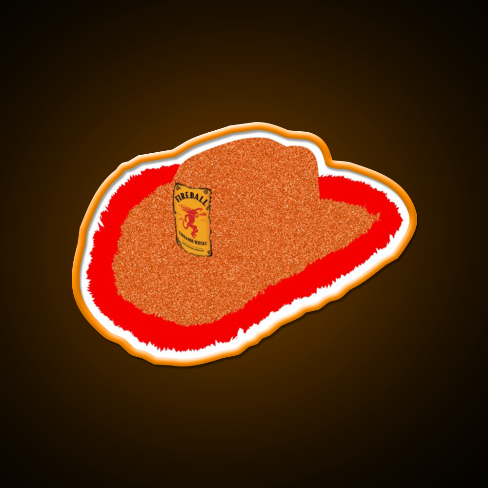 Glitter Whiskey Cowboy Hat Whiskey Drink Bar Led Neon Sign Rgb Color