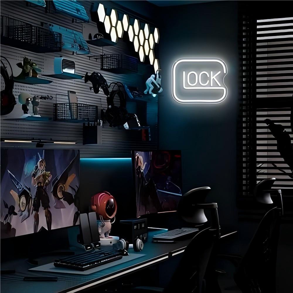 Glock USB LED Neon Sign for Bar Game Room & Man Cave Wall Decor - Shineneon