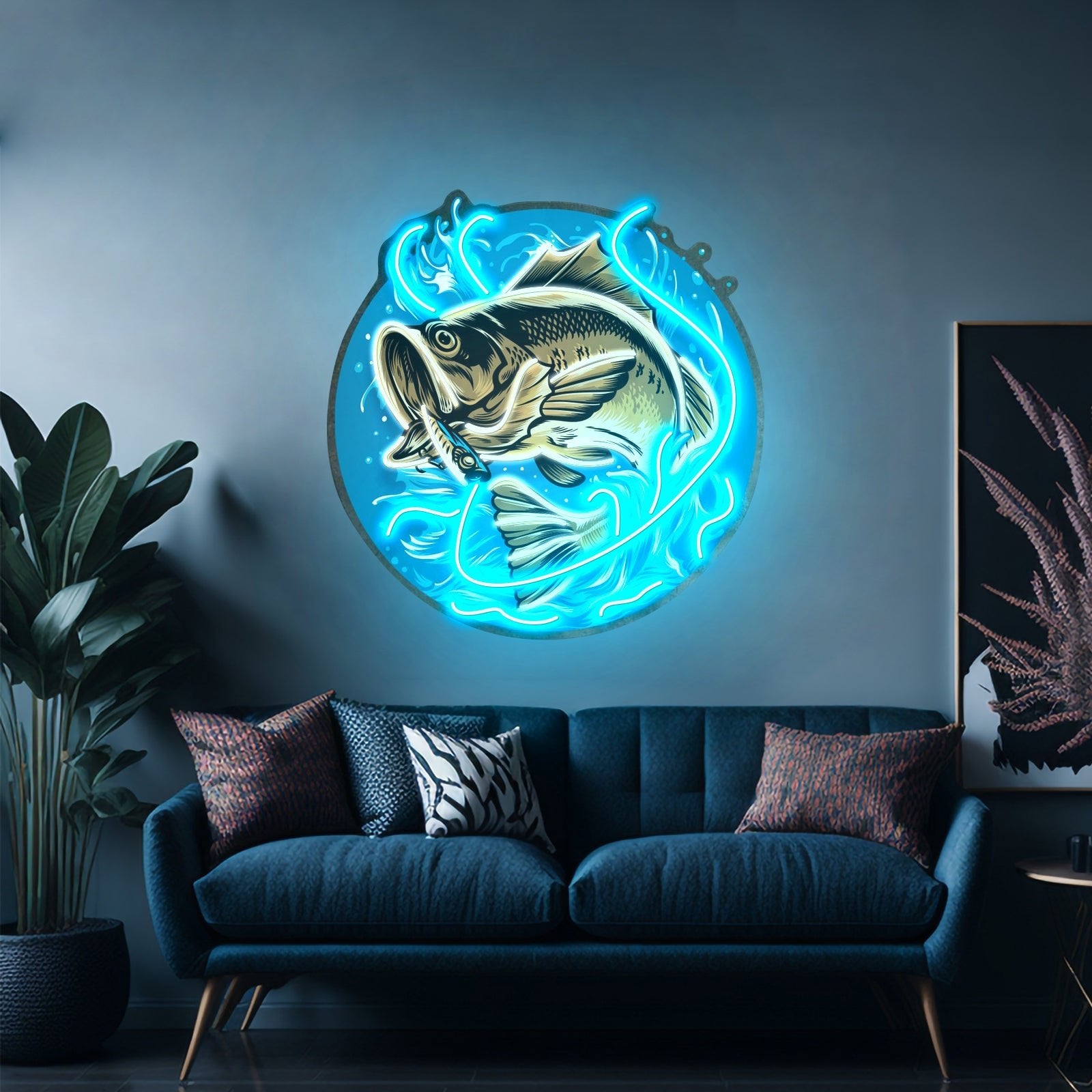 Glow Fishing Led Neon Sign Light Custom Led Signs - Shineneon