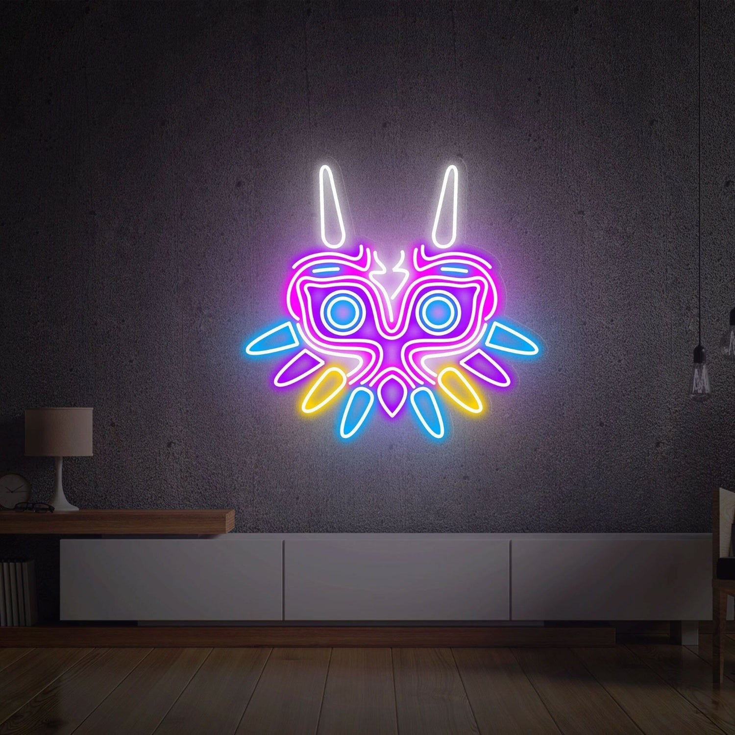 Glow To Your Gaming Bar Party Majoras Mask Led Neon Sign - Shineneon