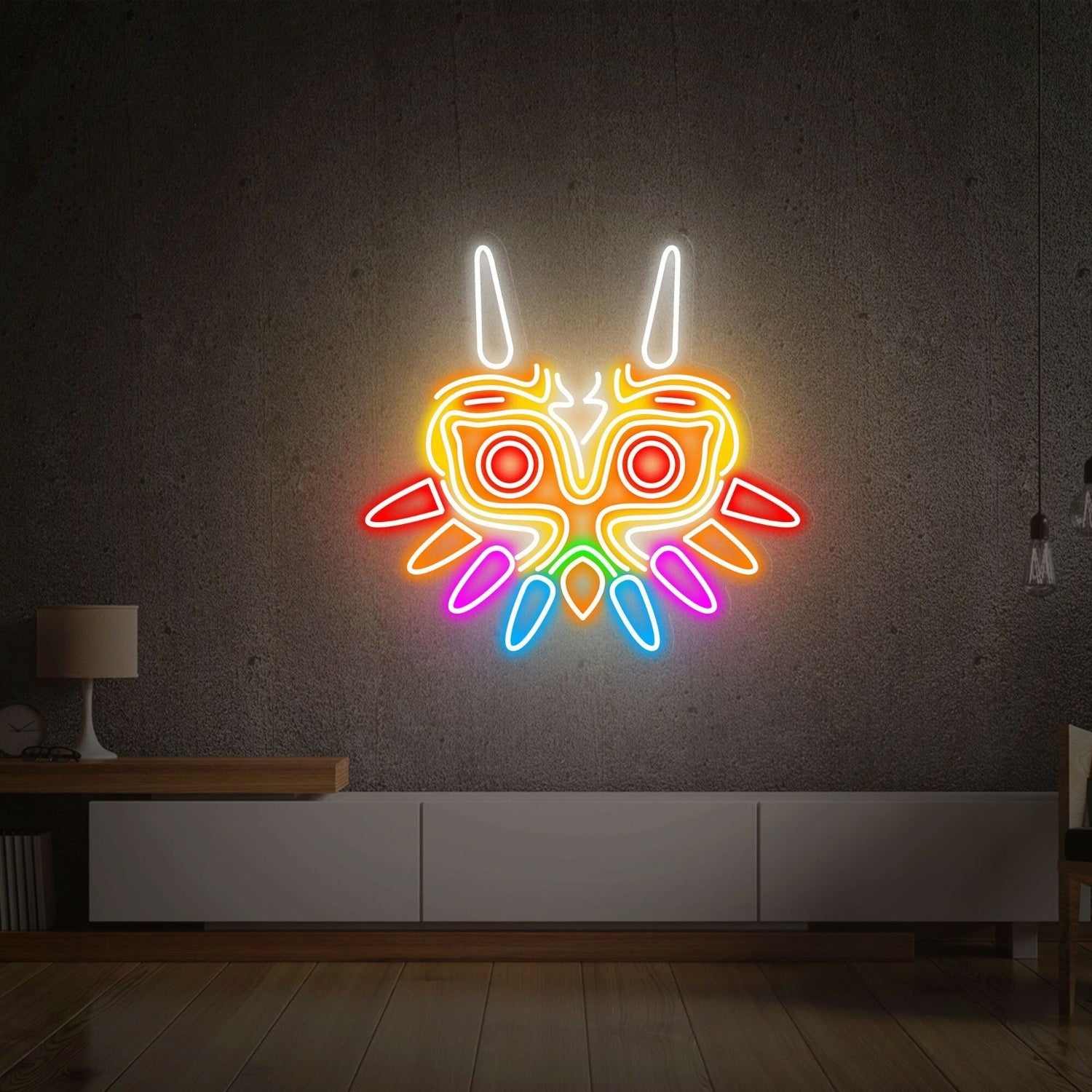 Glow To Your Gaming Bar Party Majoras Mask Led Neon Sign - Shineneon