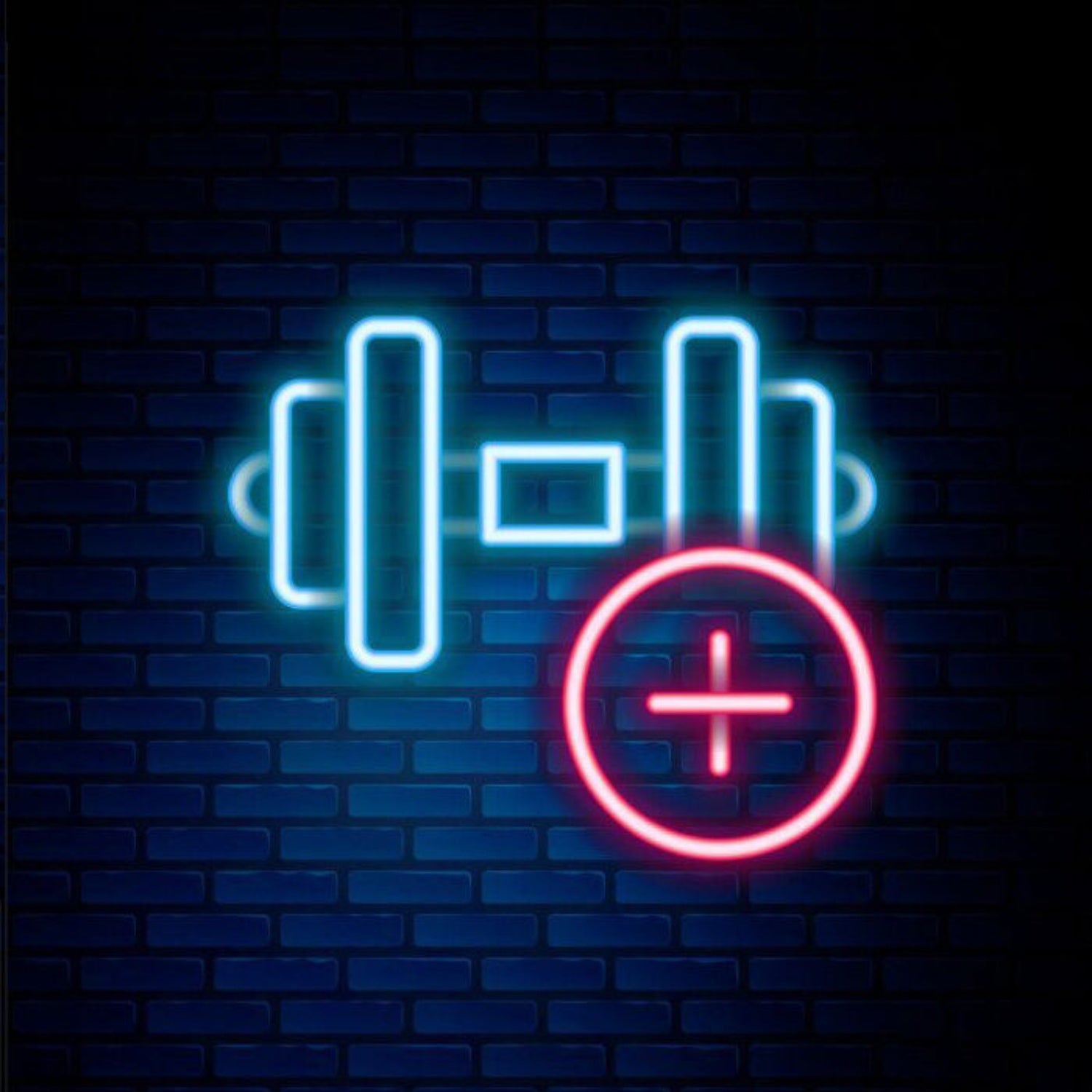Glowing Barbell Led Neon Sign For Gym | Shineneon