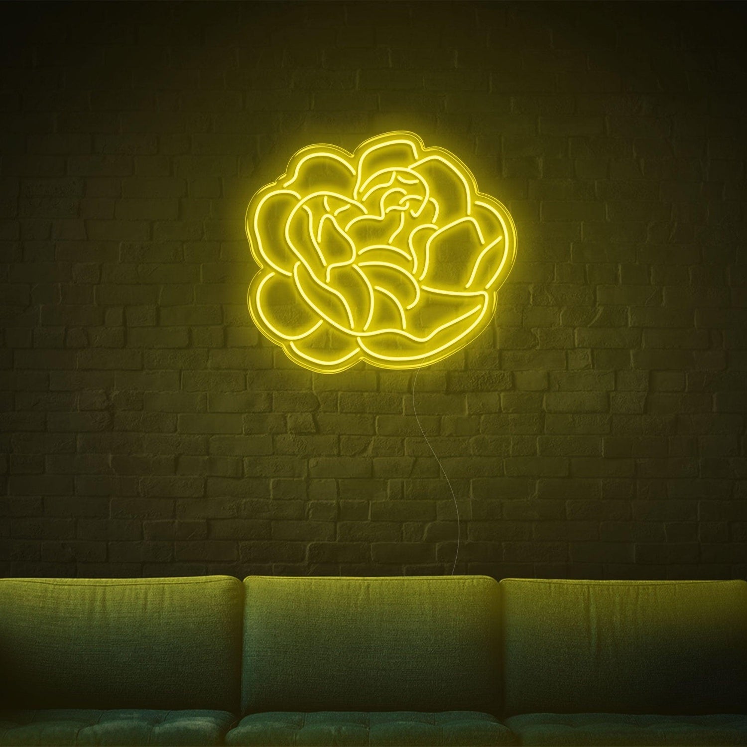 Glowing Green Floral Led Neon Sign For Home Cafe Bar Decor | Shineneon