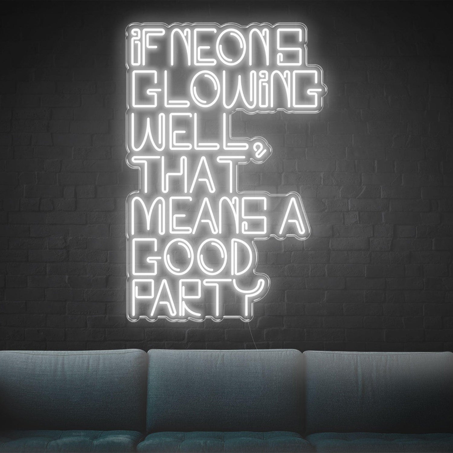 Glowing White Led Neon Sign For Vibrant Party Decor | Shineneon