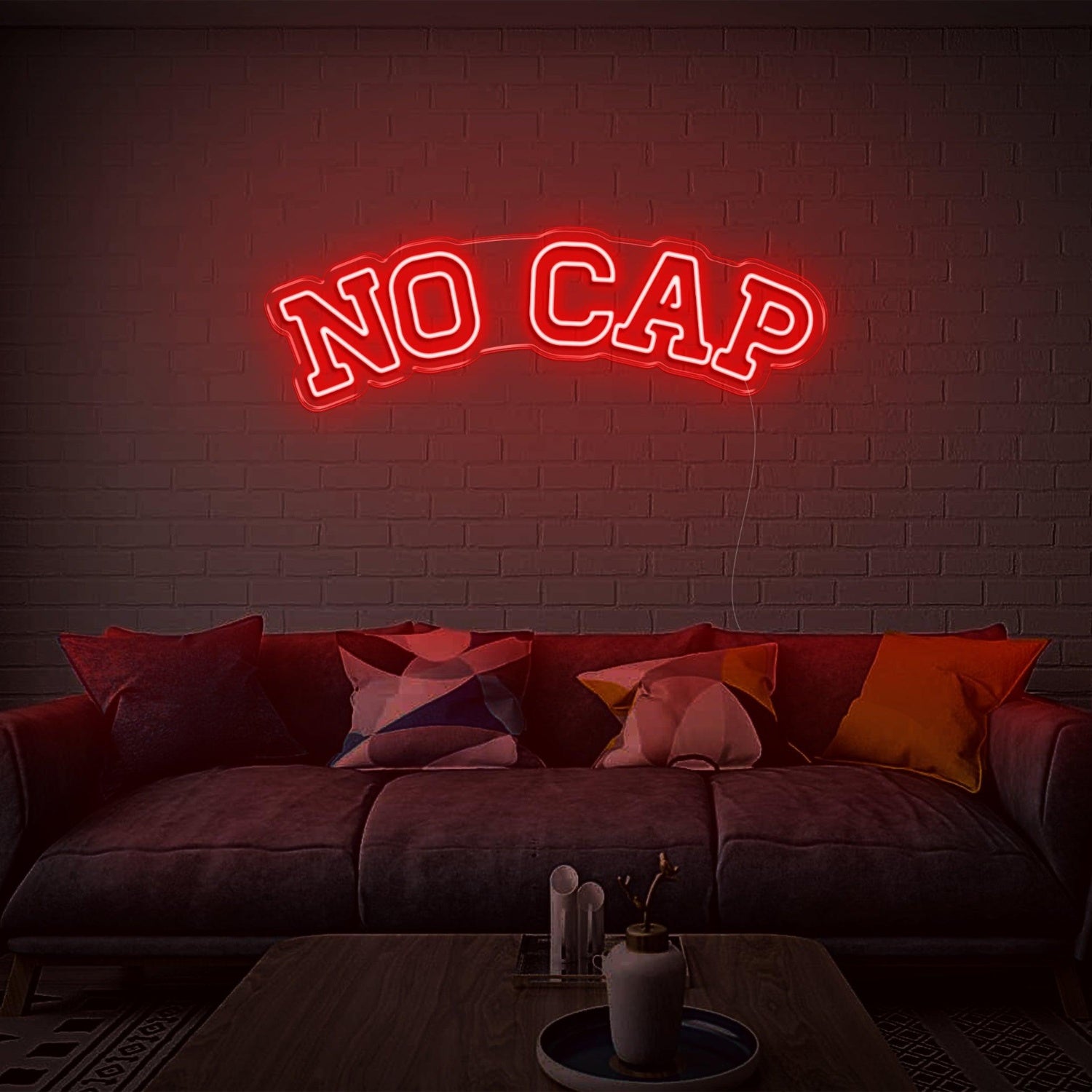 Glowing White No Cap Led Neon Sign For Modern Home Wall Decor | Shineneon