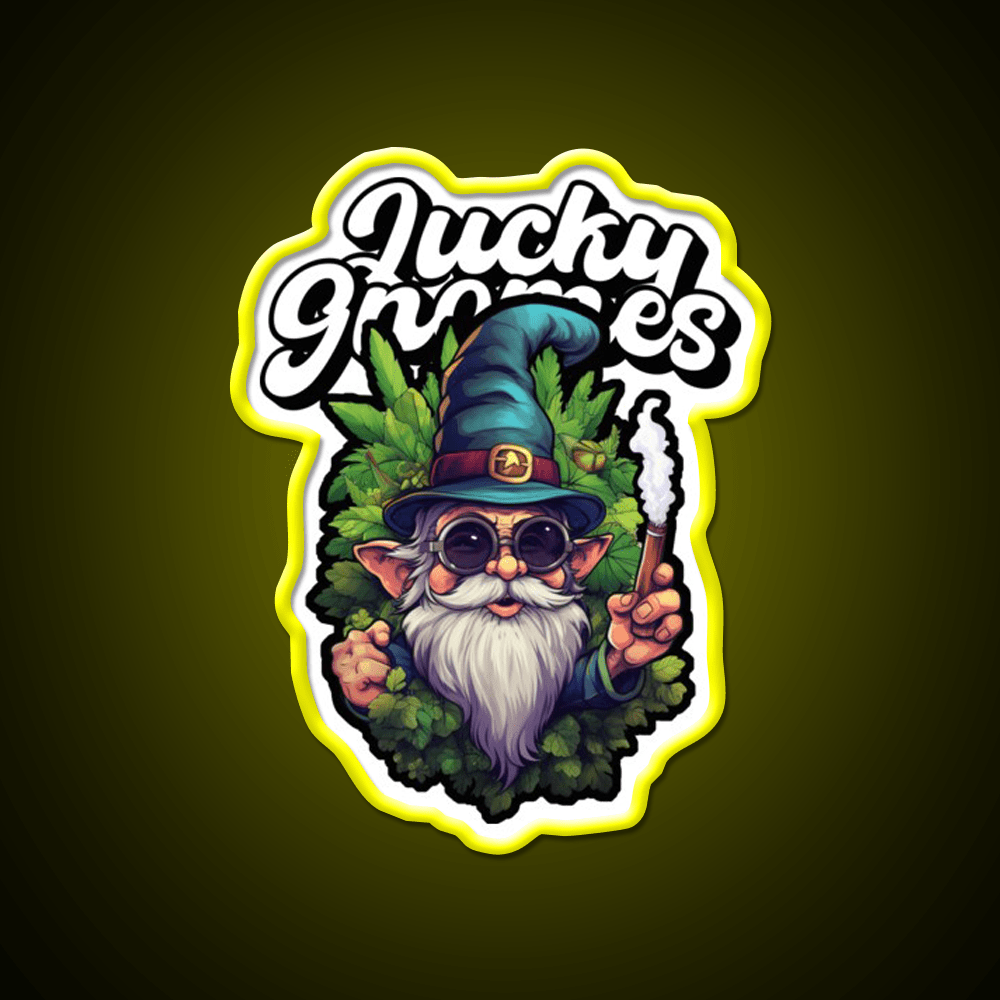 Gnome Hemp Inspired Green Leaf Led Neon Sign 420 Neom Sign Rgb Color - Shineneon