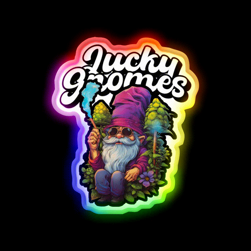 Gnome Hemp Inspired Green Leaf Led Neon Sign Room Light Sign Rgb Color - LED neon sign close-up detail