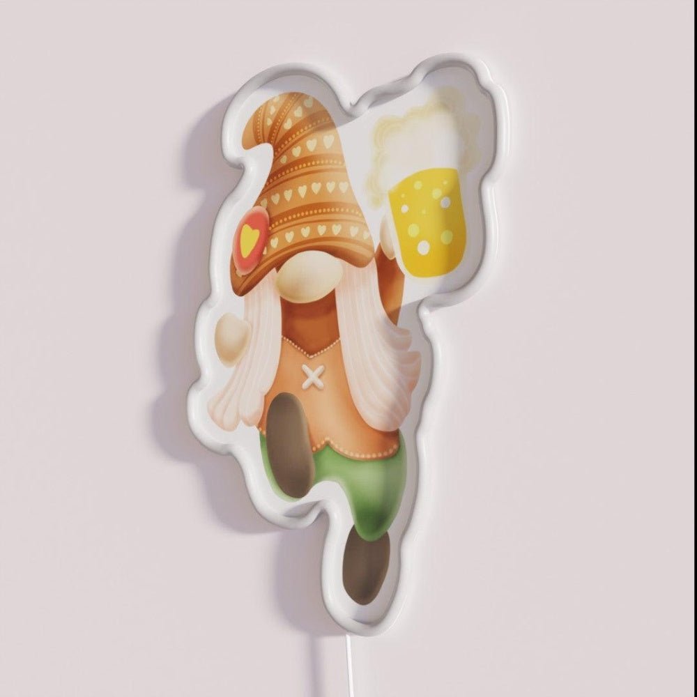 Gnome Oktoberfest Happy Festival Celebrate Party Rgb Led Neon Sign - Shineneon