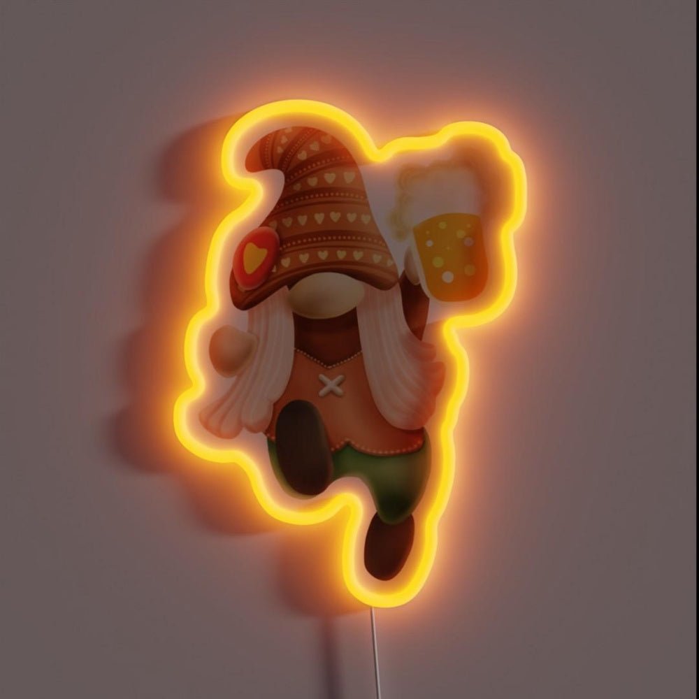 Gnome Oktoberfest Happy Festival Celebrate Party Rgb Led Neon Sign - Shineneon