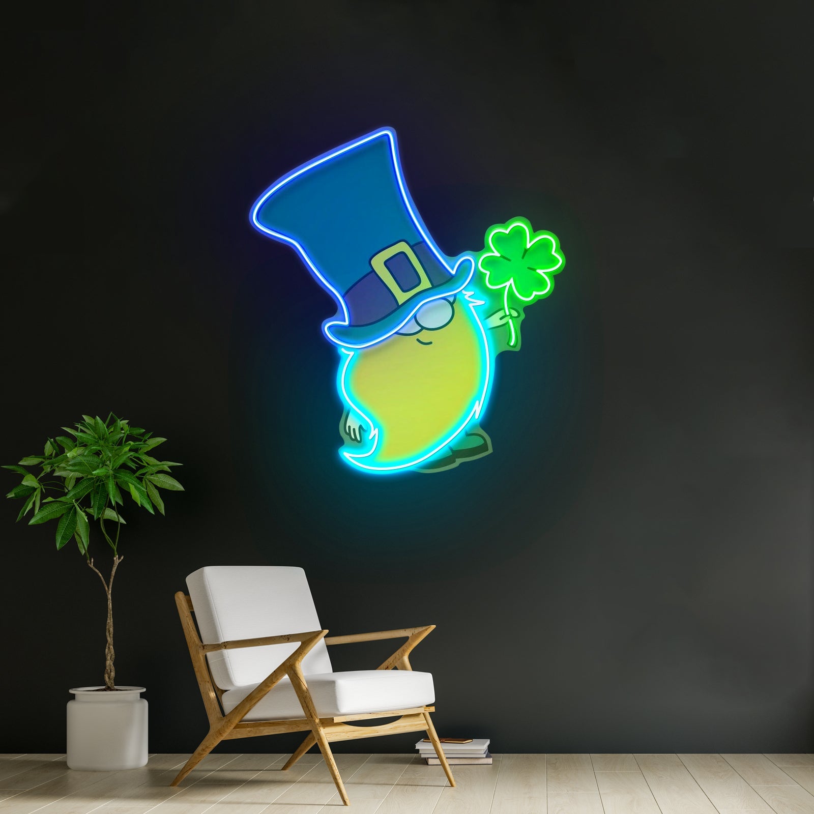 Gnome With Clover Saint Patrick Day Led Signs - Shineneon