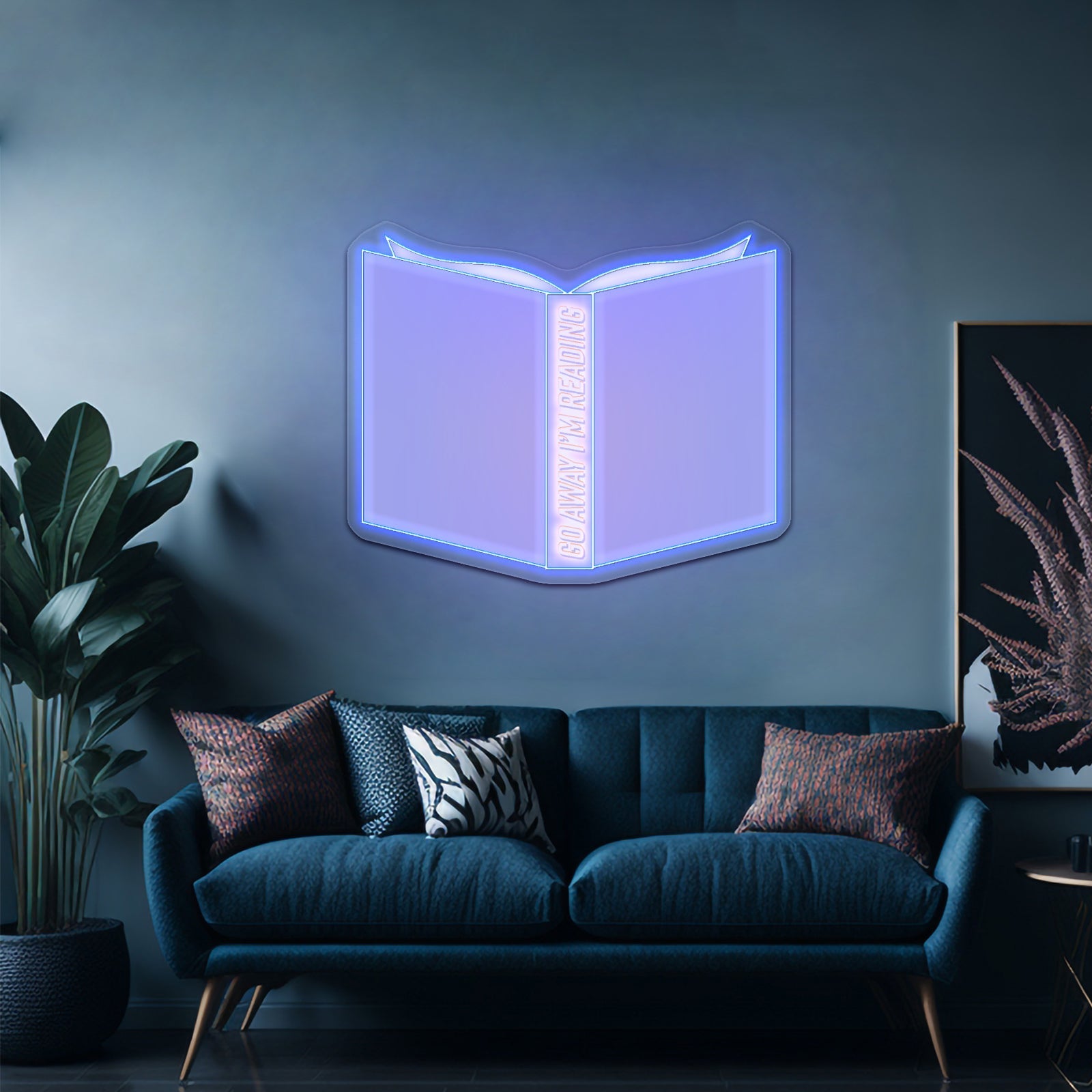 Go Away Im Reading Blue Neon Signs For Rooms - Shineneon