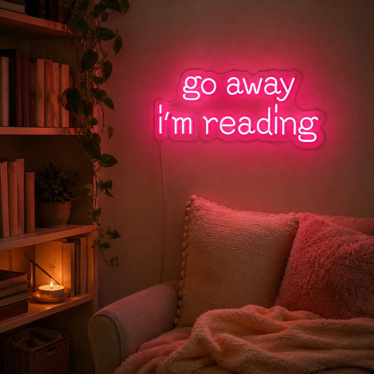 Go Away Im Reading LED Neon Sign - Shineneon