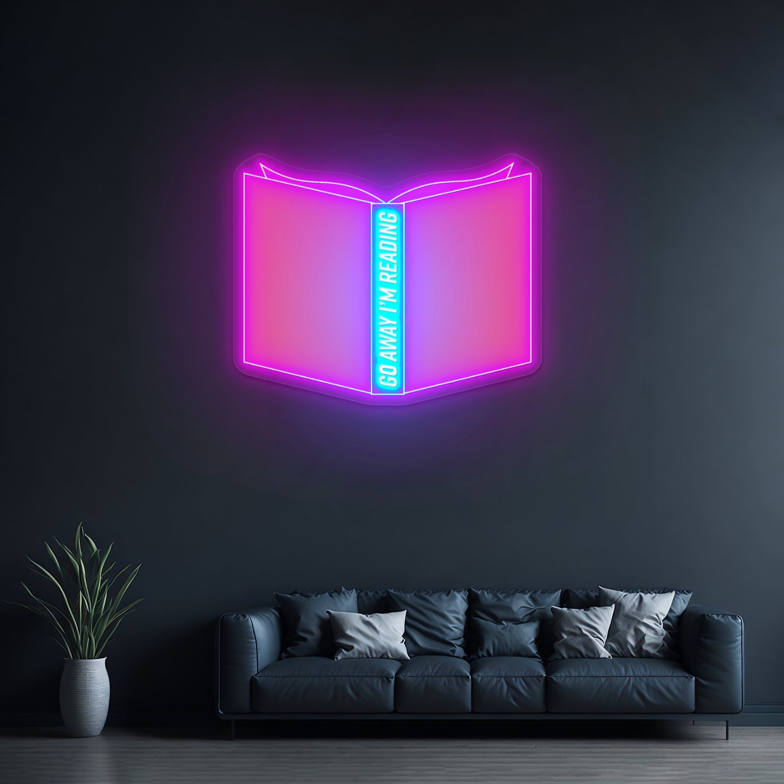 Go Away Im Reading Neon Signs For Bedroom