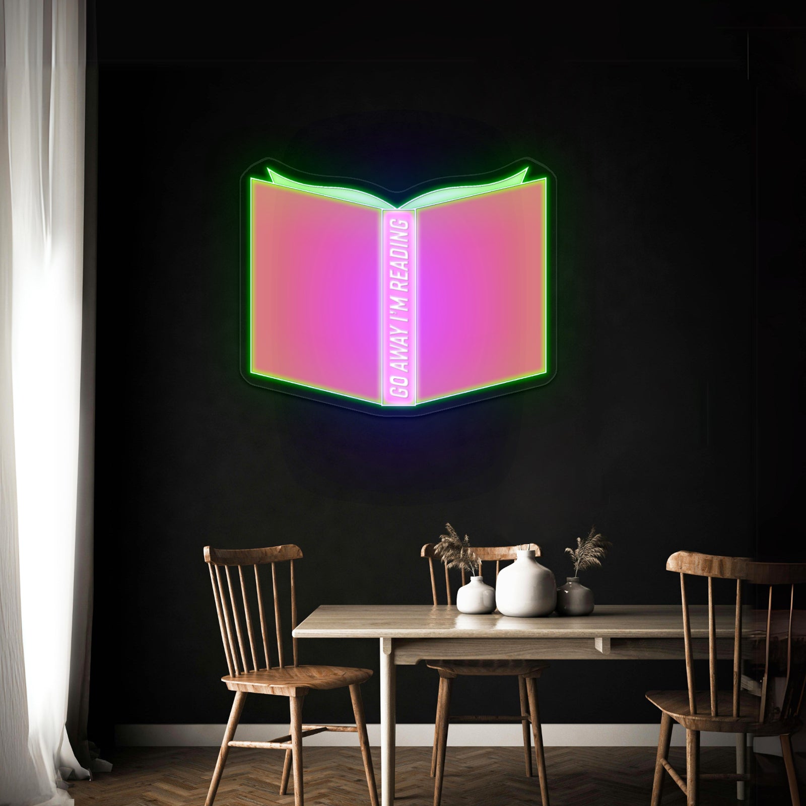 Go Away Im Reading Neon Signs For Bedroom