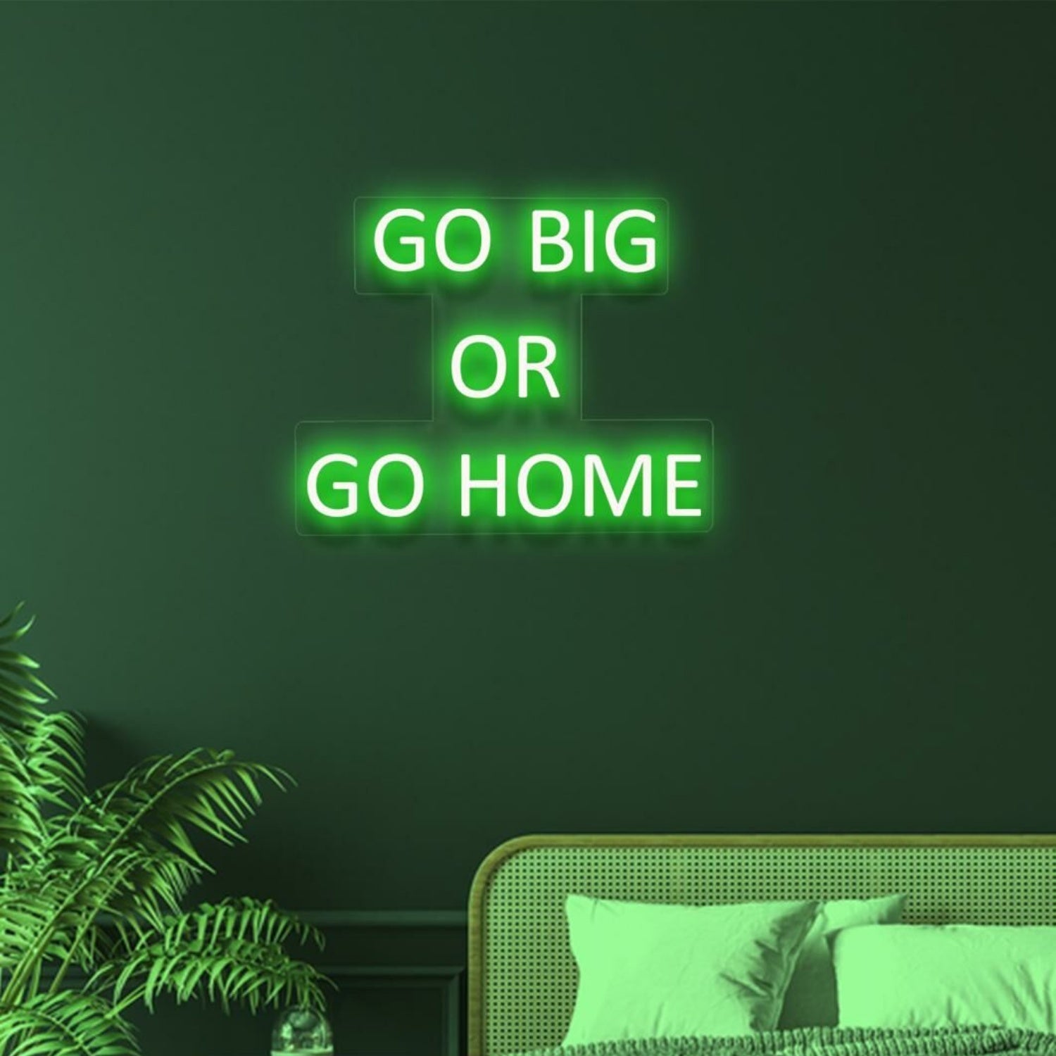 Go Big Go Home Neon Fthe Bold And Brave - Shineneon