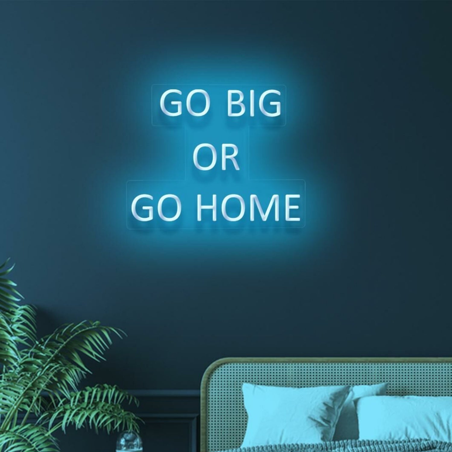 Go Big Go Home Neon Fthe Bold And Brave - Shineneon