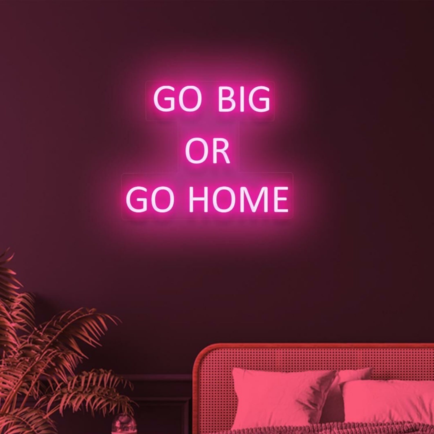 Go Big Go Home Neon Fthe Bold And Brave - Shineneon