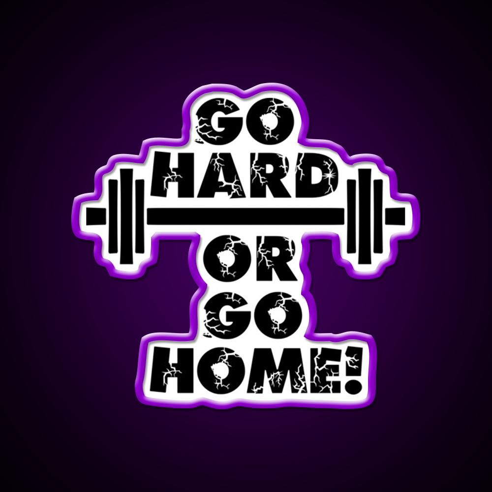 Go Hard Or Go Home Gym Fitness Led Neon Sign Rgb Color
