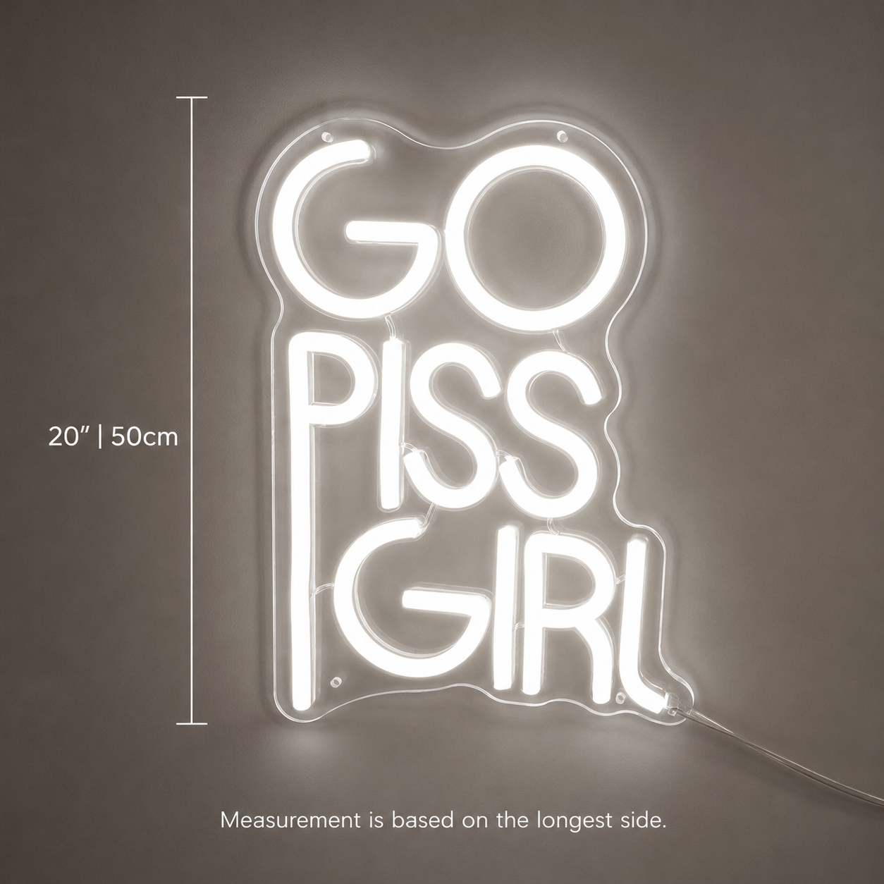 Go Piss Girl LED Neon Sign - 04 Size Image