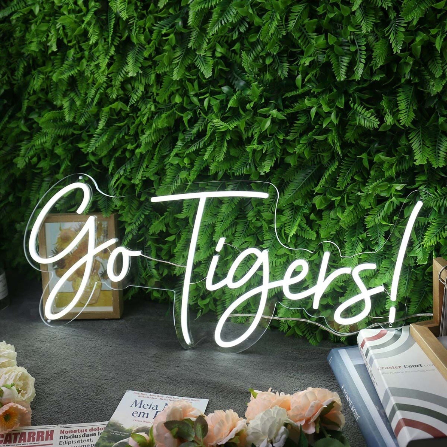 Go Tigers White Led Neon Sign - Shineneon