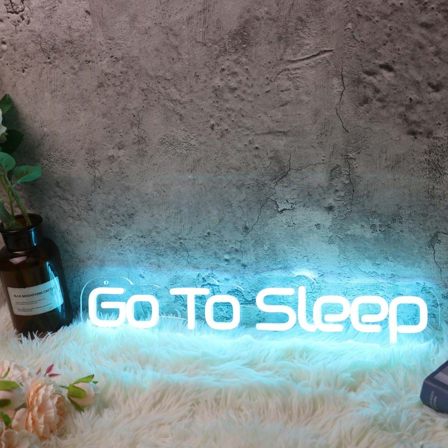 Go To Sleep Blue Led Neon Sign - Shineneon