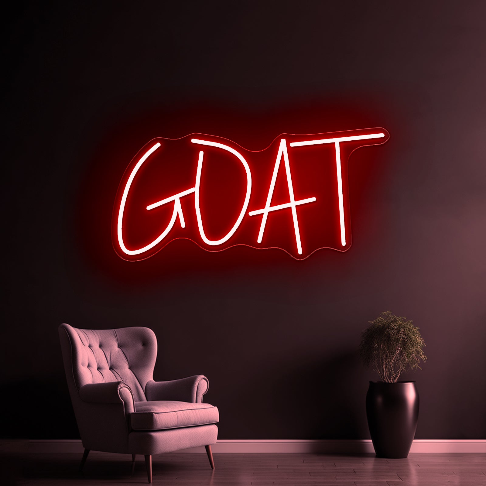 Goat Cheap Led Neon Sign With Fast Shipping - Custom LED neon sign front view