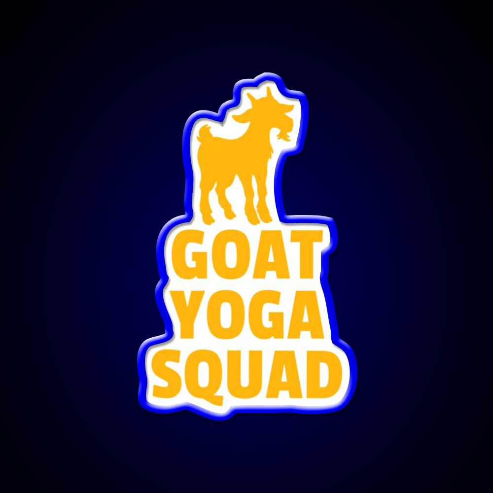 Goat Yoga Squad Yoga Led Neon Sign For Wellness Space Rgb Color
