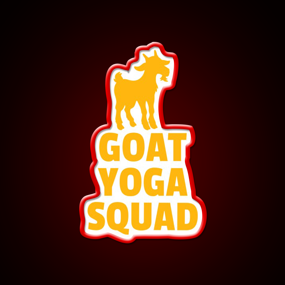 Goat Yoga Squad Yoga Led Neon Sign For Wellness Space Rgb Color