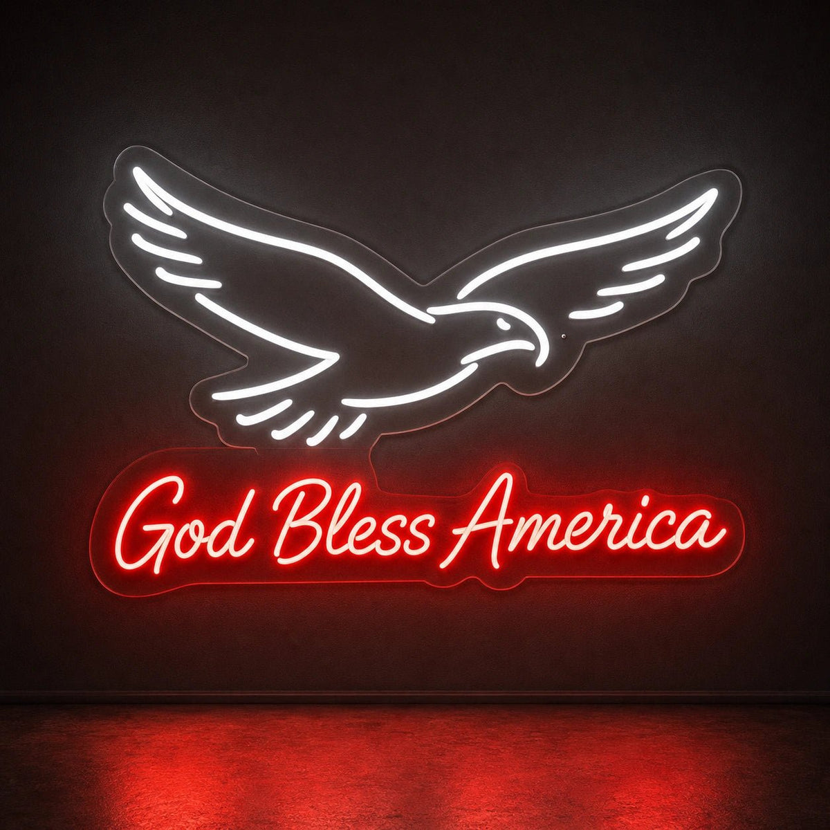 God Bless America Eagle LED Neon Sign Garage Neon Sign - Shineneon
