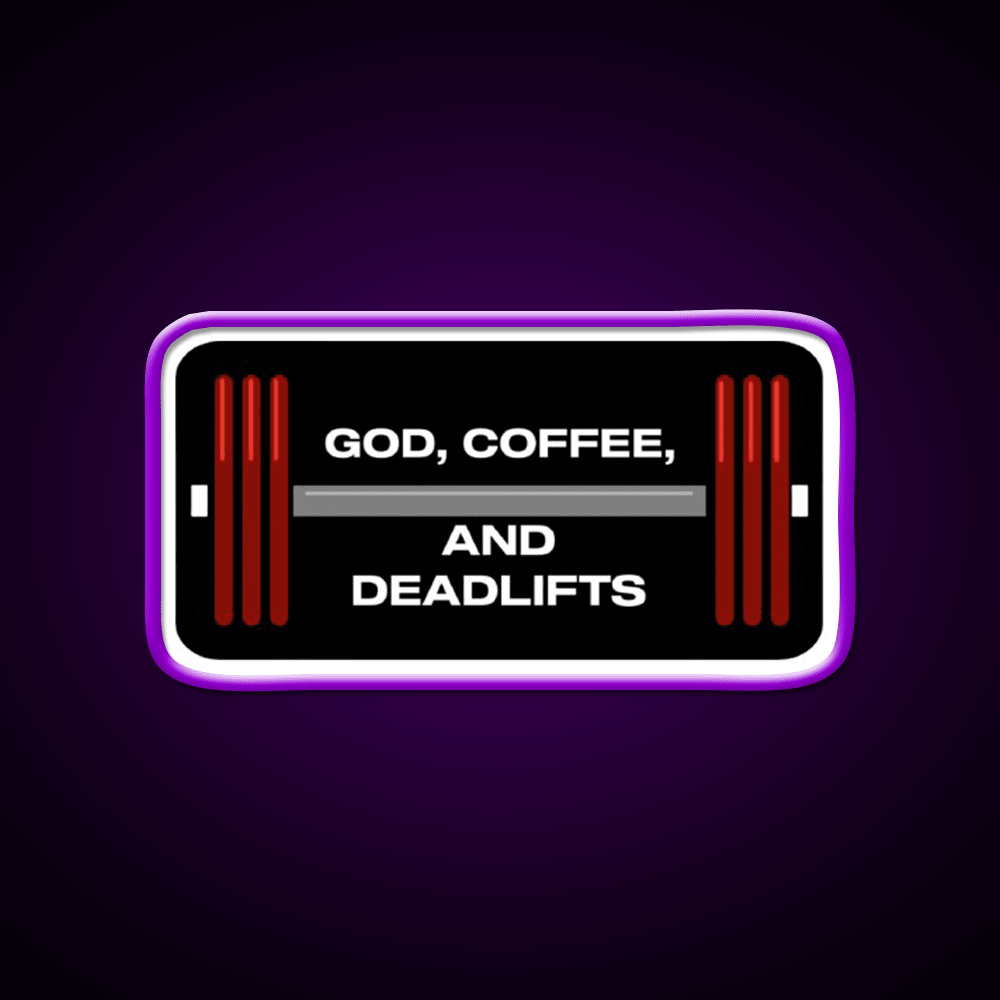 God Coffee And Deadlifts Gym Fitness Led Neon Sign Rgb Color - Shineneon