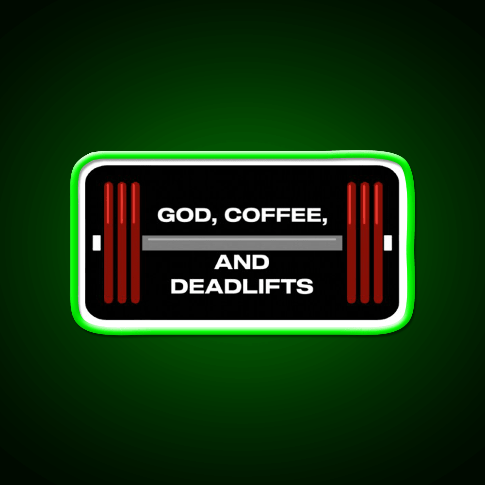 God Coffee And Deadlifts Gym Fitness Led Neon Sign Rgb Color - Shineneon