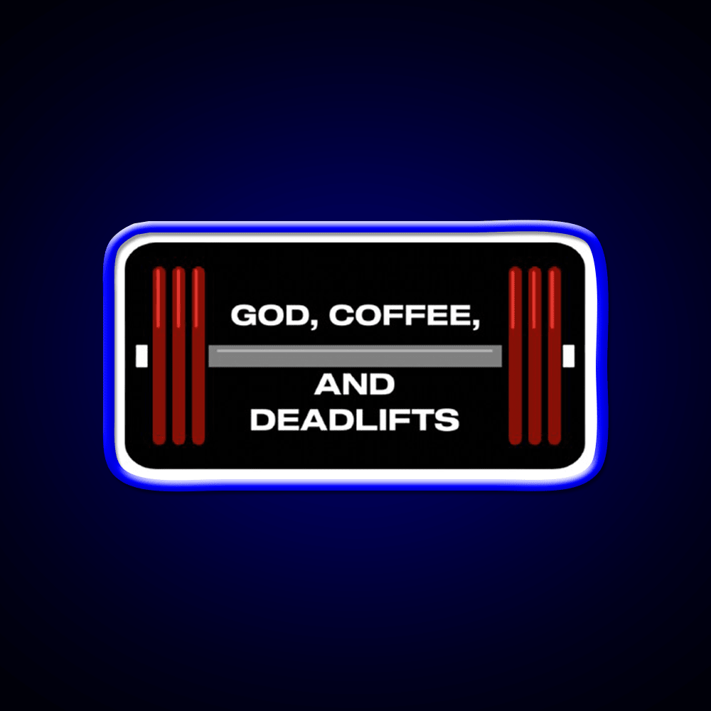 God Coffee And Deadlifts Gym Fitness Led Neon Sign Rgb Color - Shineneon