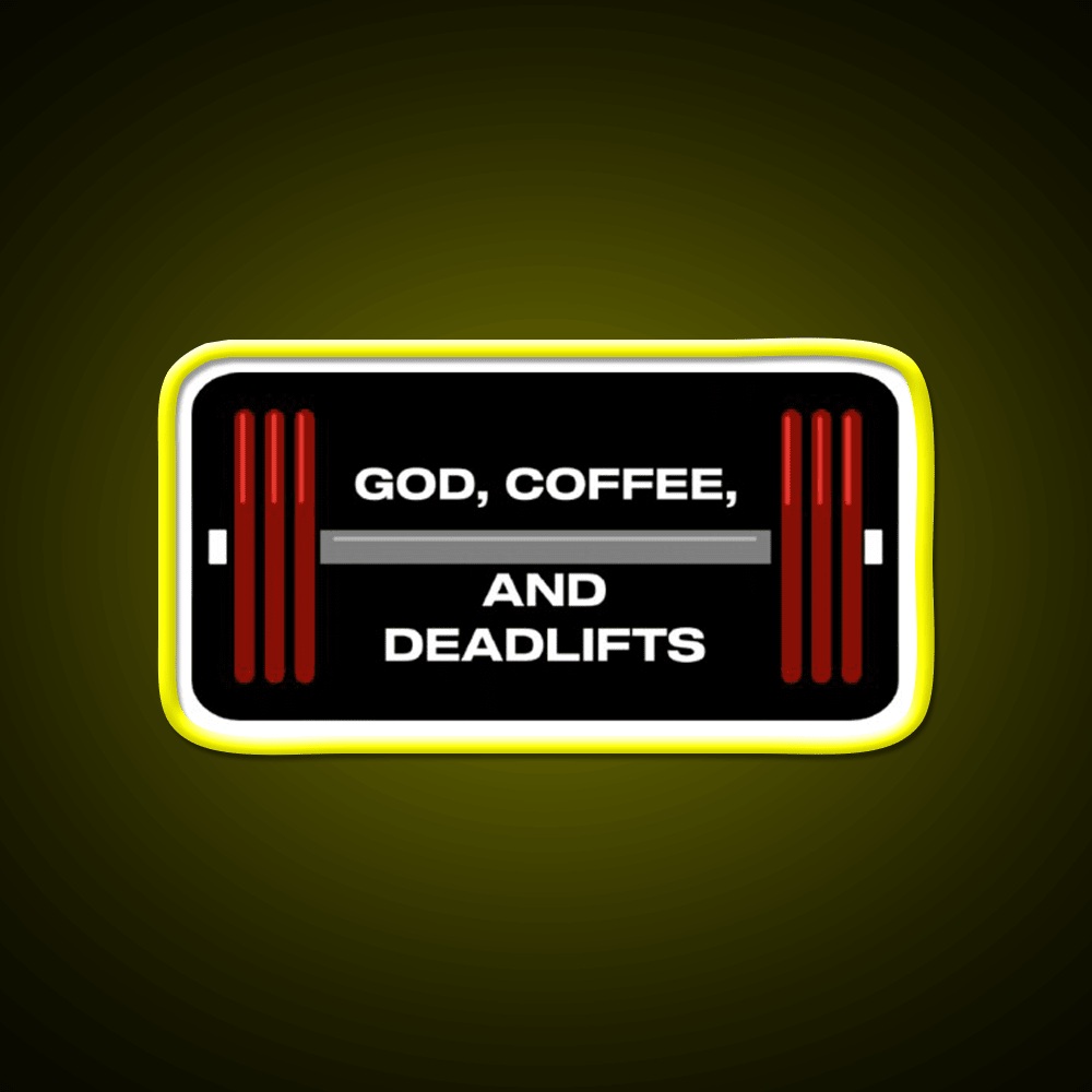 God Coffee And Deadlifts Gym Fitness Led Neon Sign Rgb Color - Shineneon