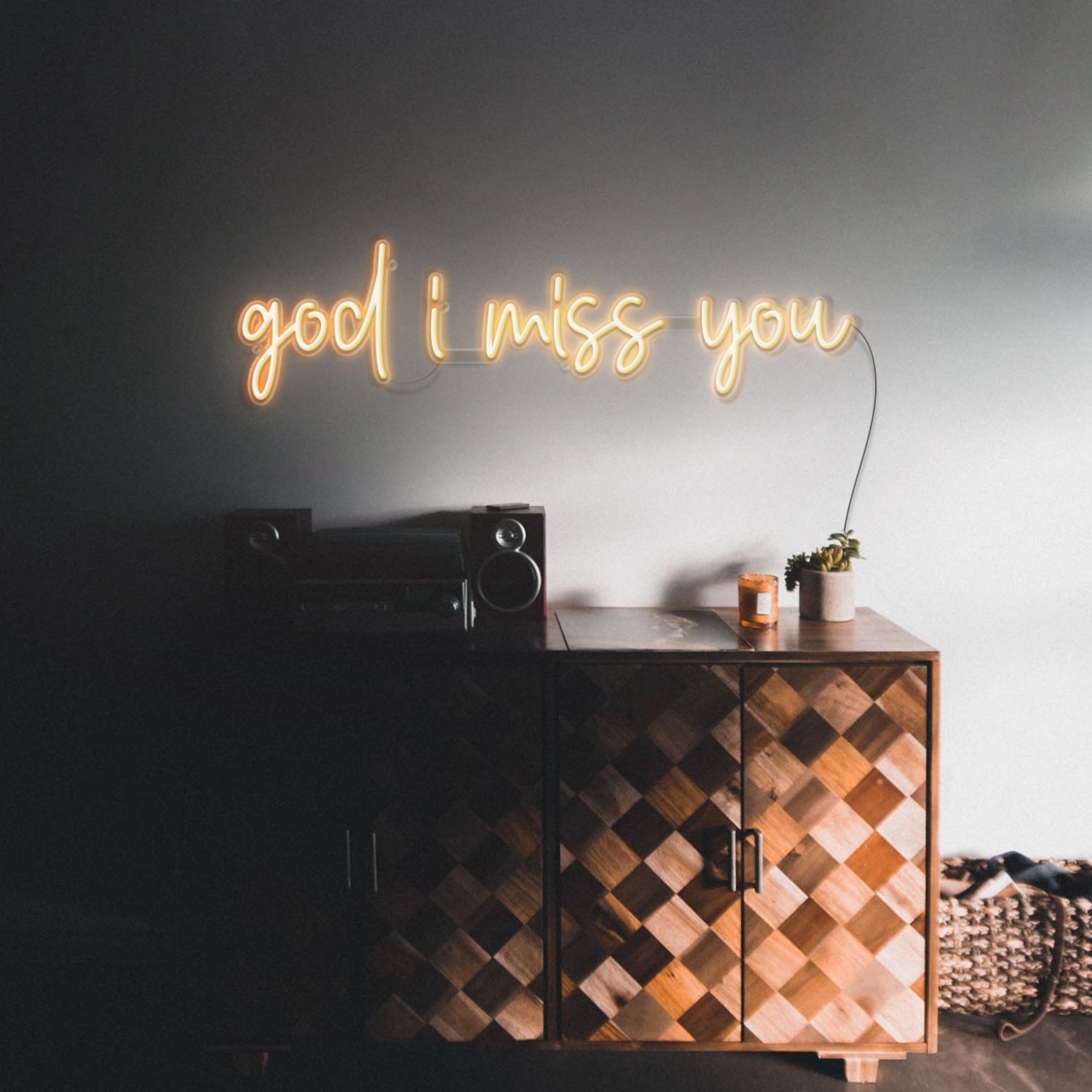 God I Miss You Led Neon Sign Wall Art | Shineneon