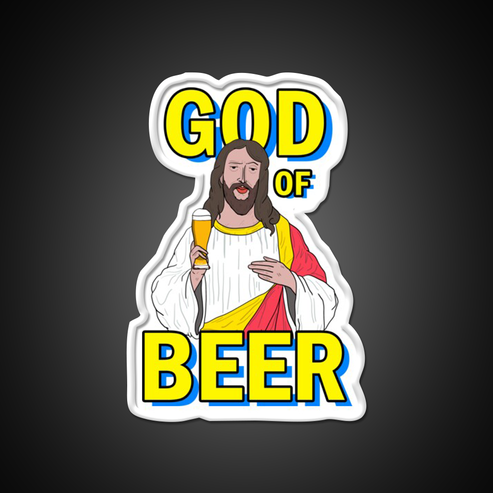God Of Beer Man Cave Bar Led Neon Sign
