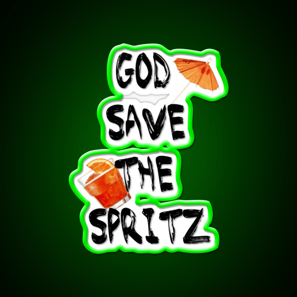 God Save The Spritz Cocktail Bar Decor Led Neon Sign Rgb Color - Shineneon